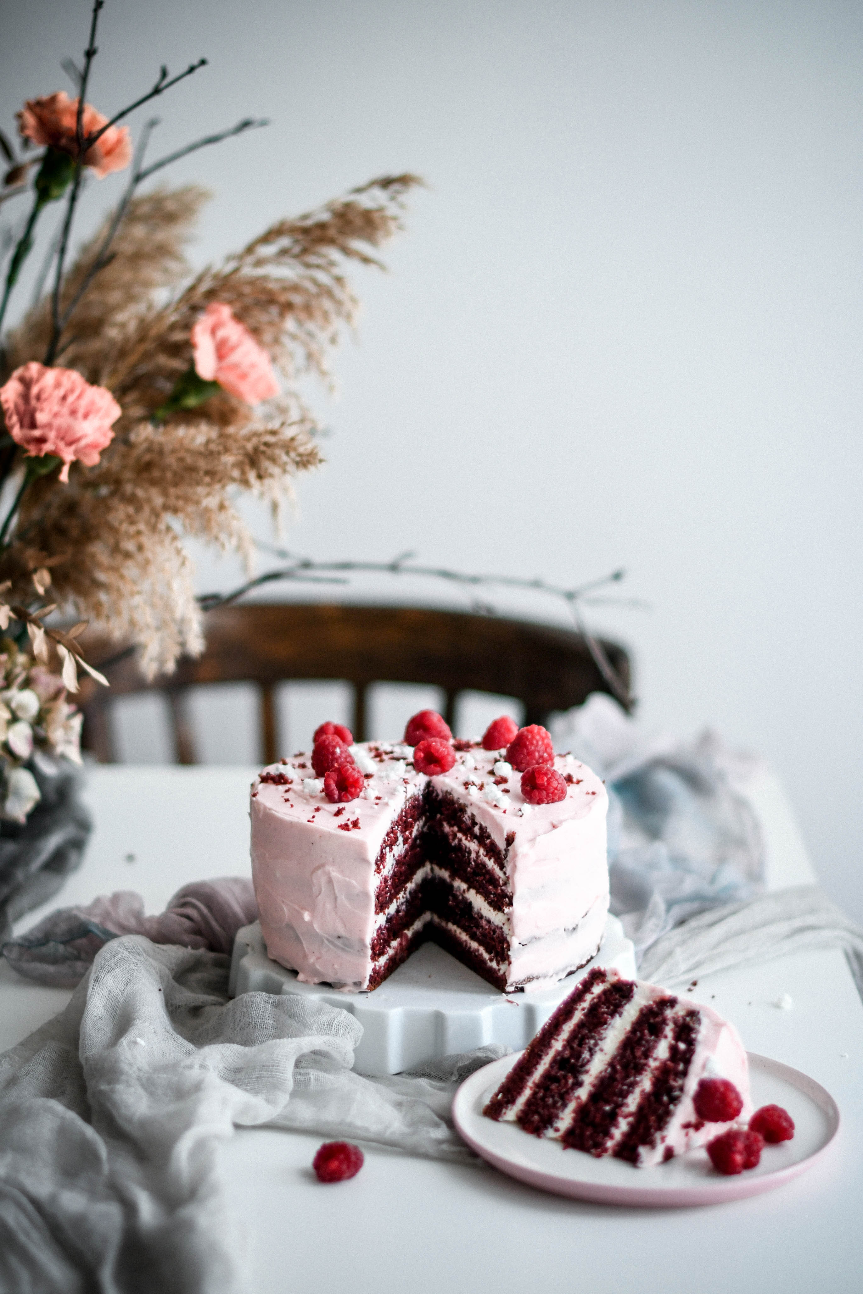 red velvet cake torta photography