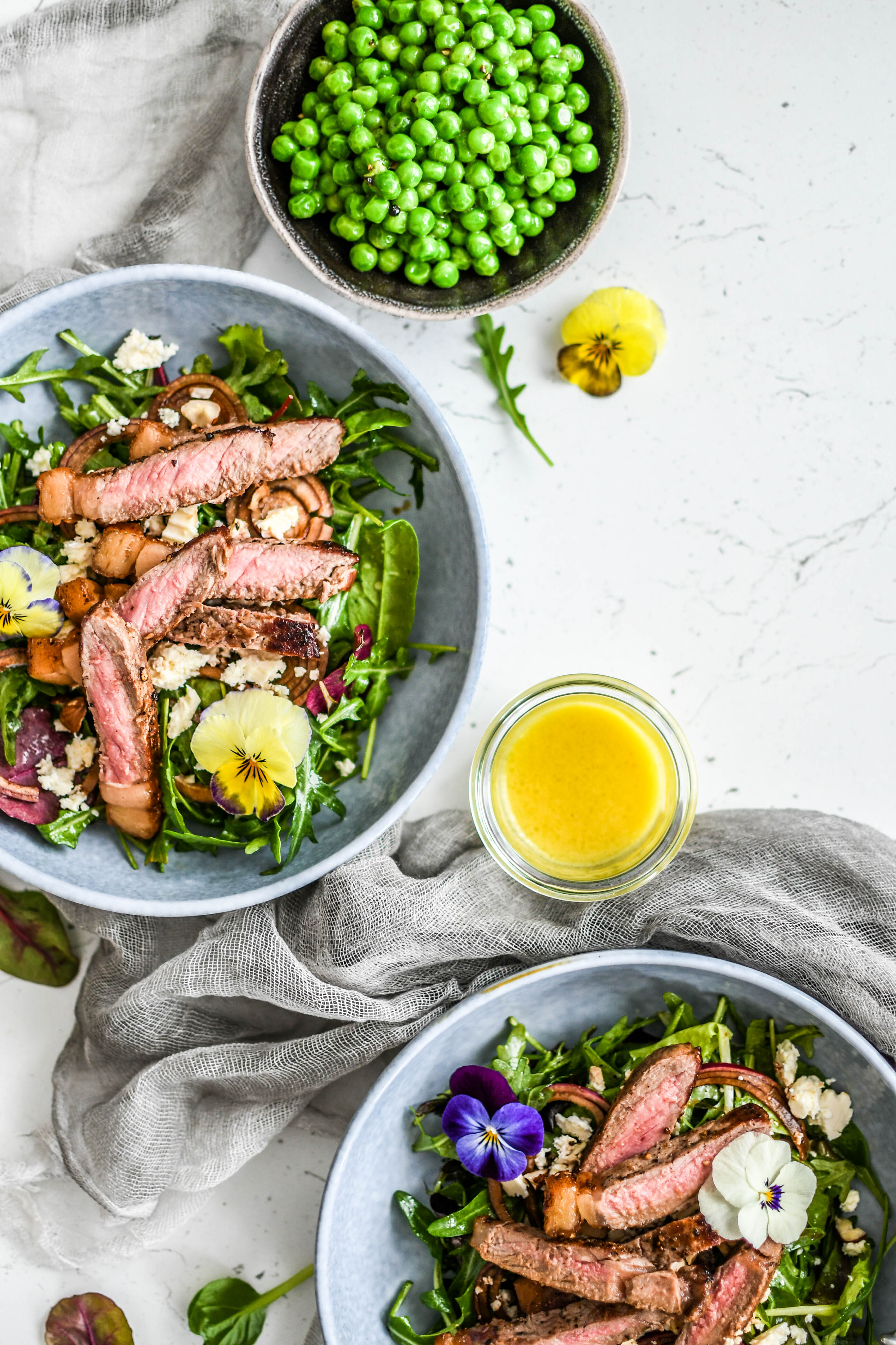 steak salad salat photography