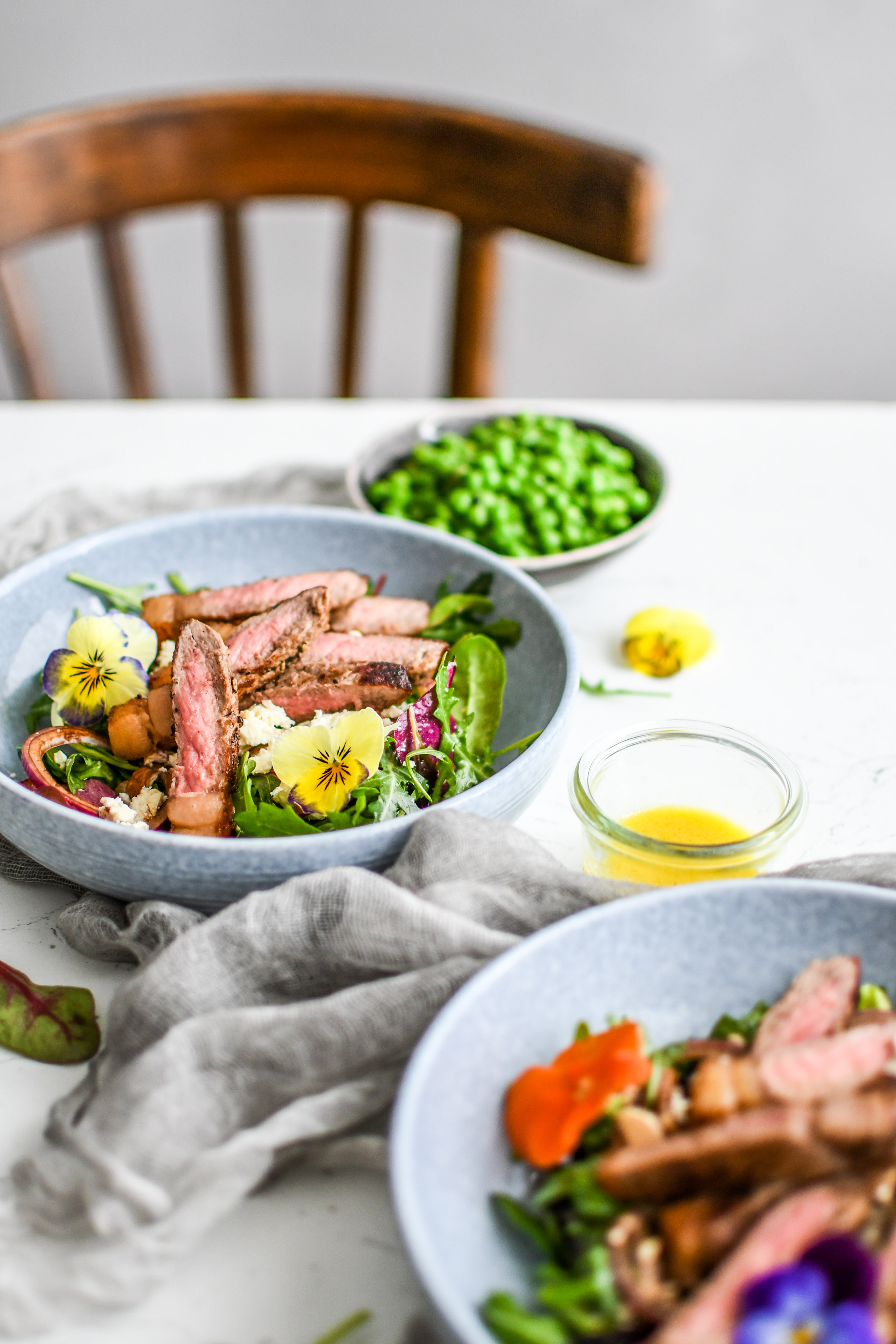 steak salad salat photography