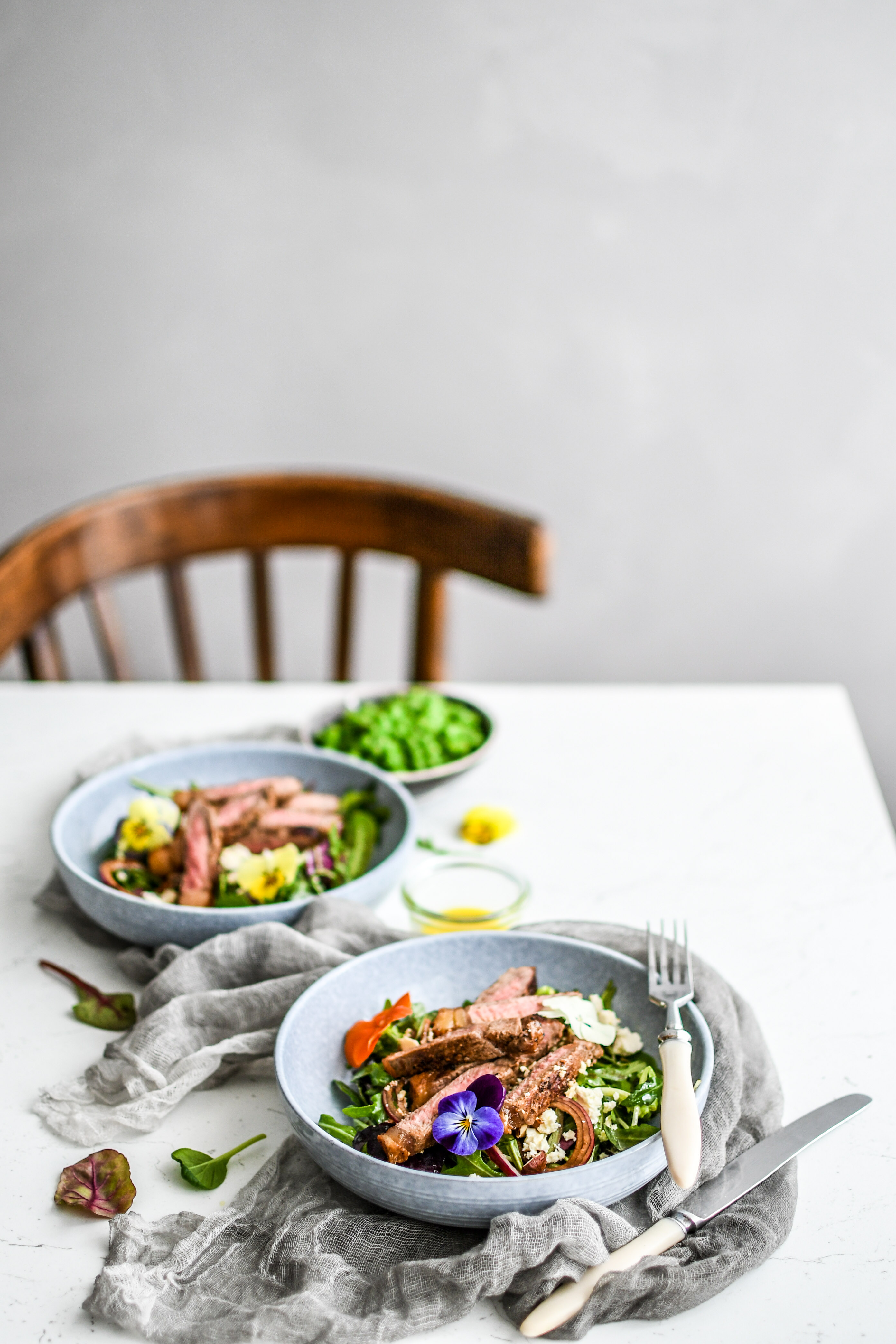 steak salad salat photography