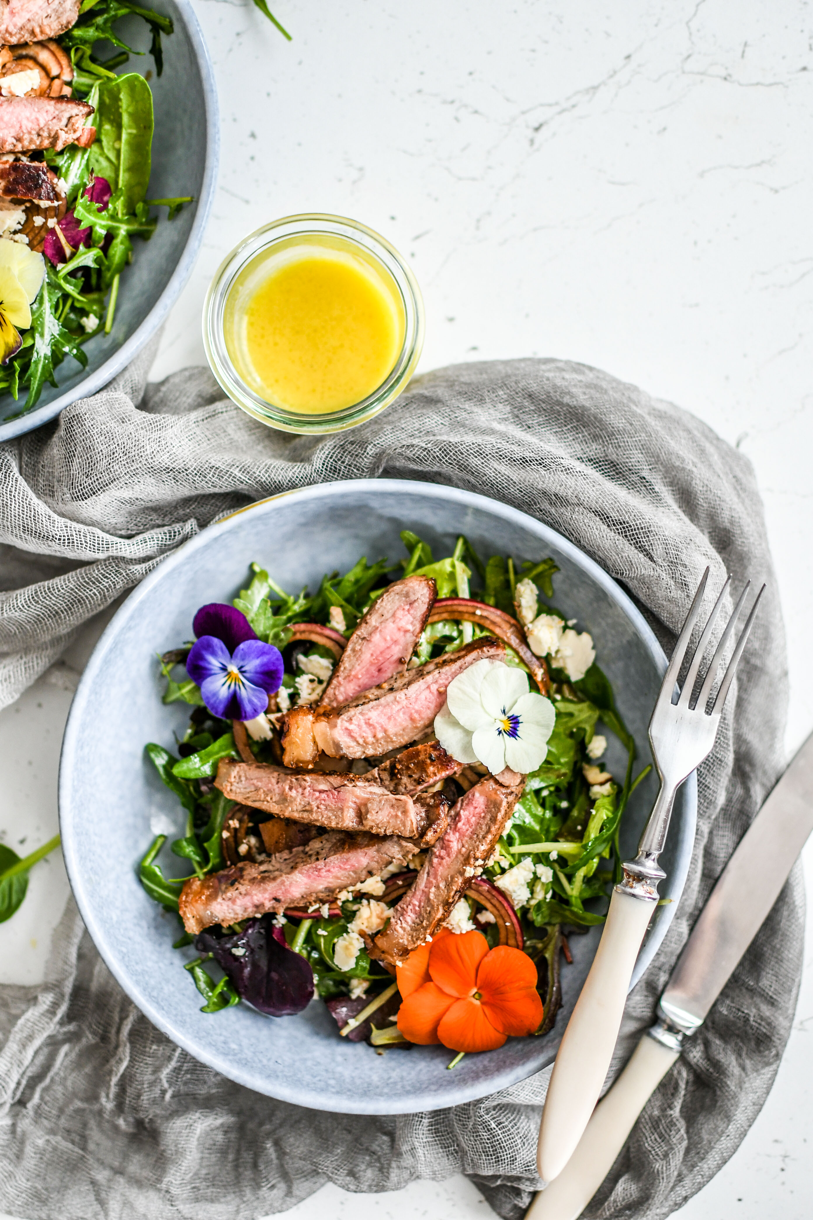 steak salad salat photography