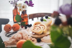 apricot roll cake marhulova rolada photography