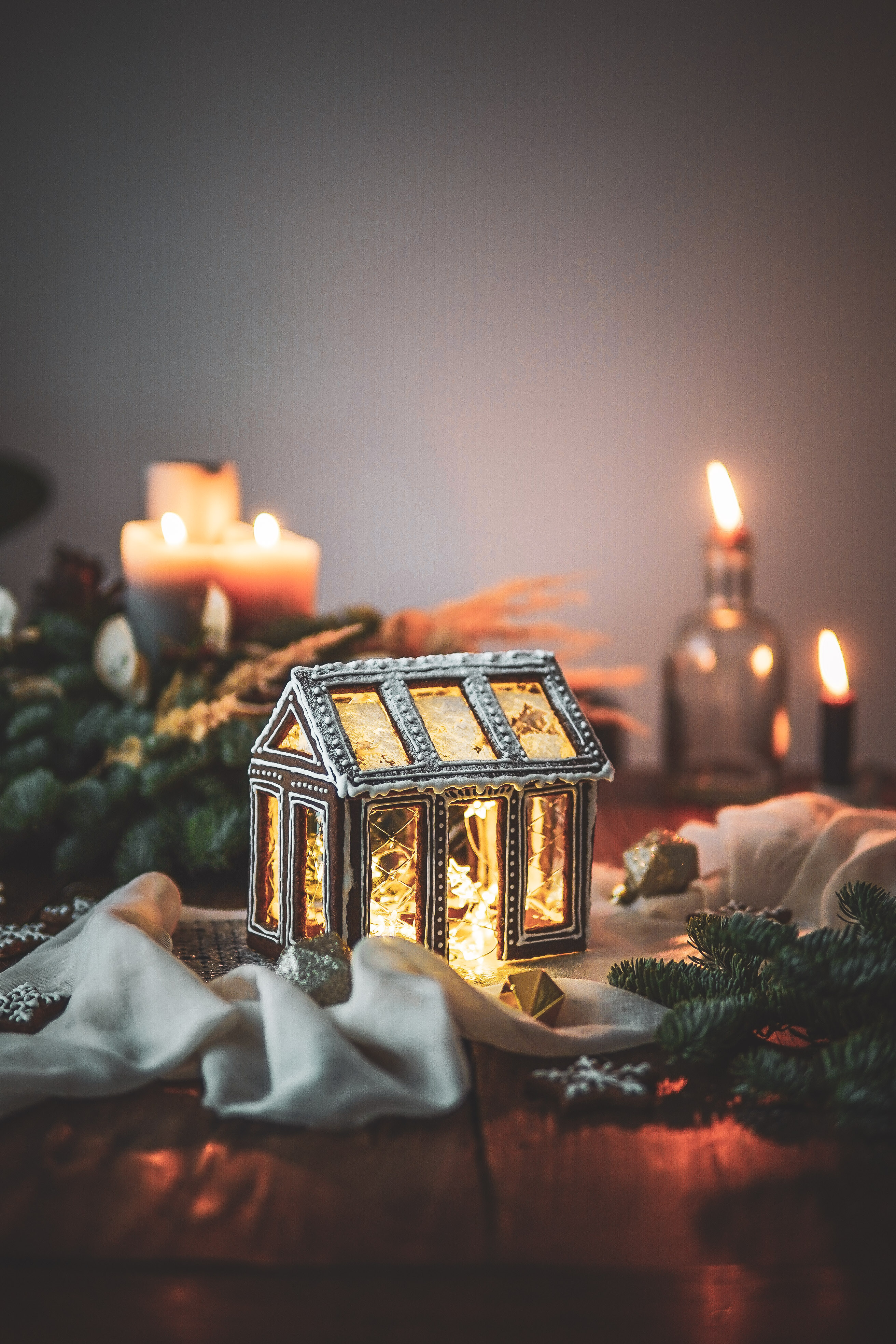 gingerbread greenhouse photography