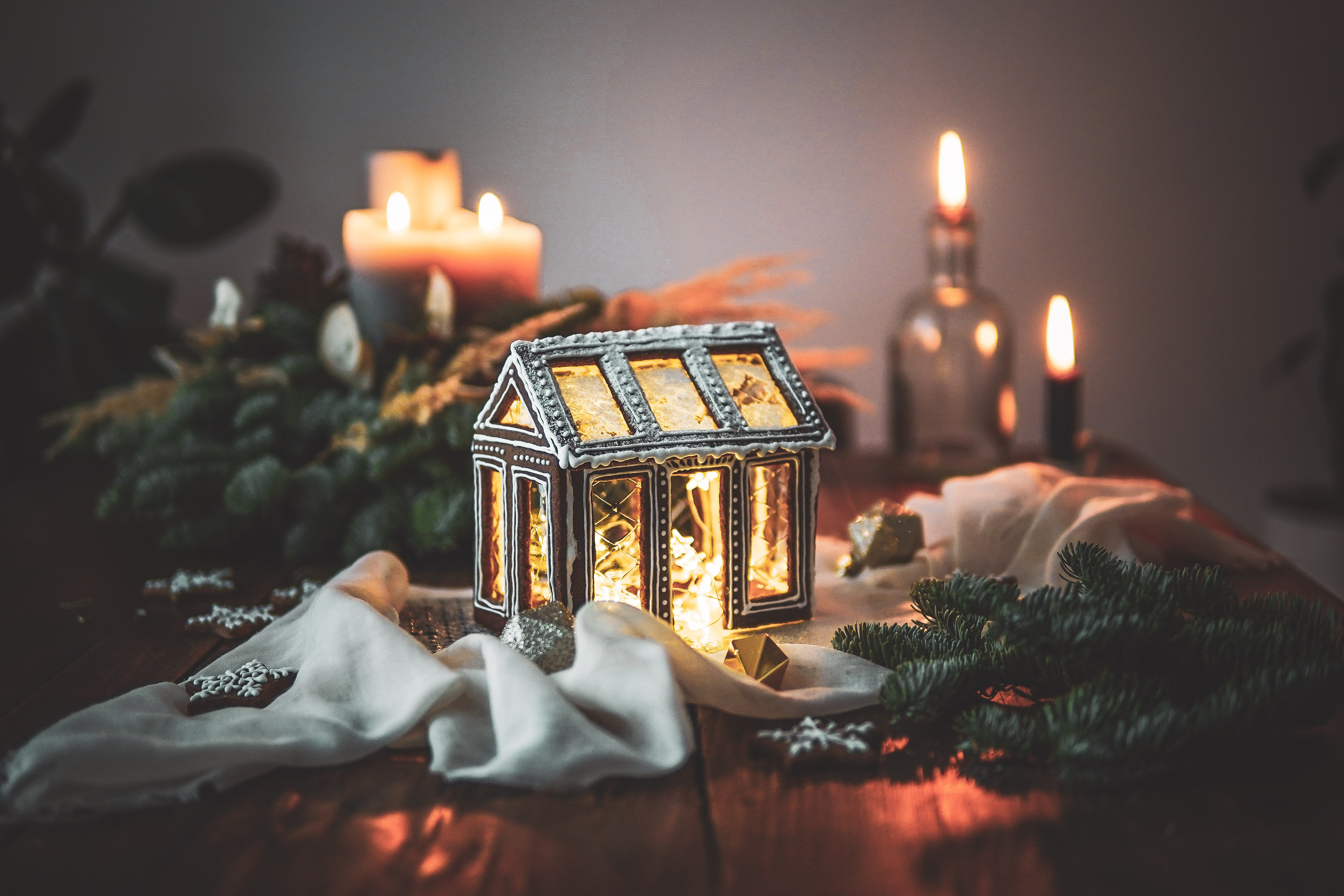 gingerbread greenhouse photography